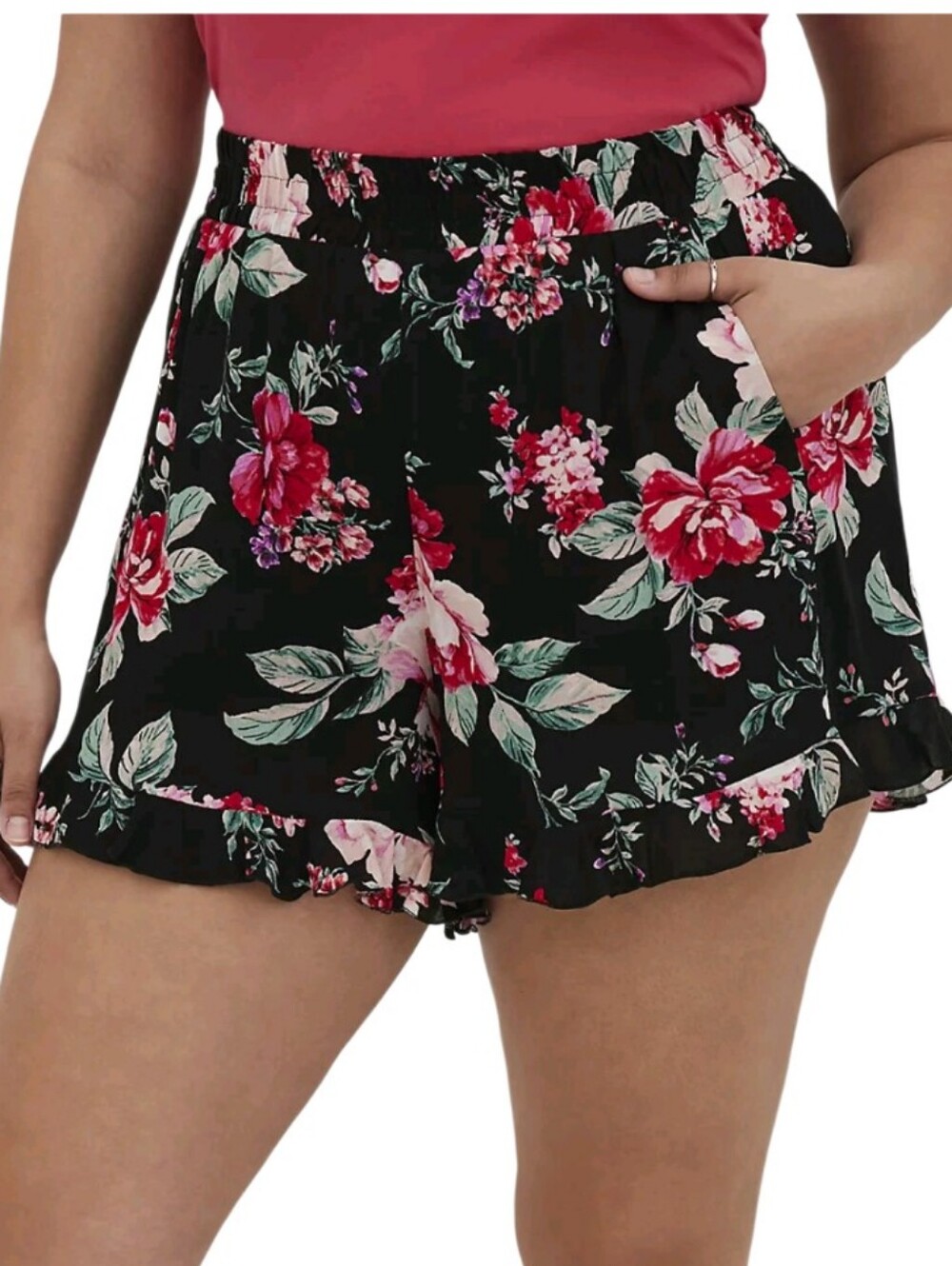 NWT Torrid Floral Ruffle Shorts - Size 3XL